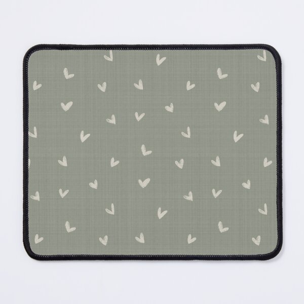 Item preview, Hand-Drawn Hearts on Muted Green designed and sold by namibear.