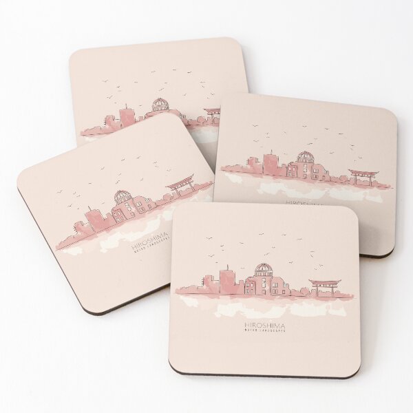 Item preview, Noted landscapes HIROSHIMA - Simple Line Art designed and sold by store-wasabi.