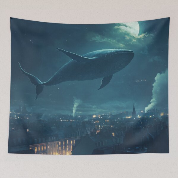 Item preview, Whale Floating Above City designed and sold by Rtymer.