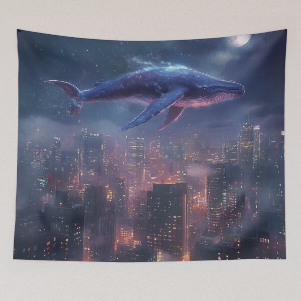 Item preview, Whale Floating Above City designed and sold by Rtymer.