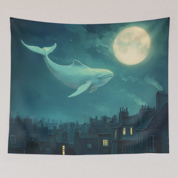 Item preview, Whale Floating Above City designed and sold by Rtymer.
