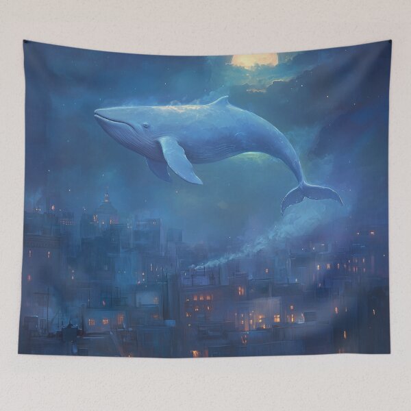 Item preview, Whale Floating Above City designed and sold by Rtymer.