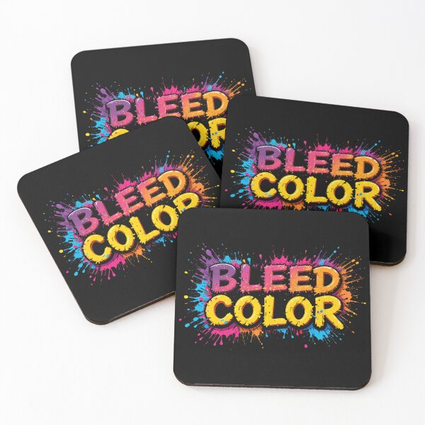 Item preview, BLEED COLOR - Graffiti-Style 3D Typography with Neon Splatter Explosion designed and sold by BrushRushX.