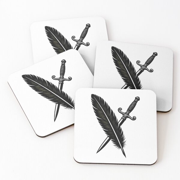 Item preview, Quill and Sword Crossed – Pen is Mightier Than the Sword Design designed and sold by Shoot-The-Moon.