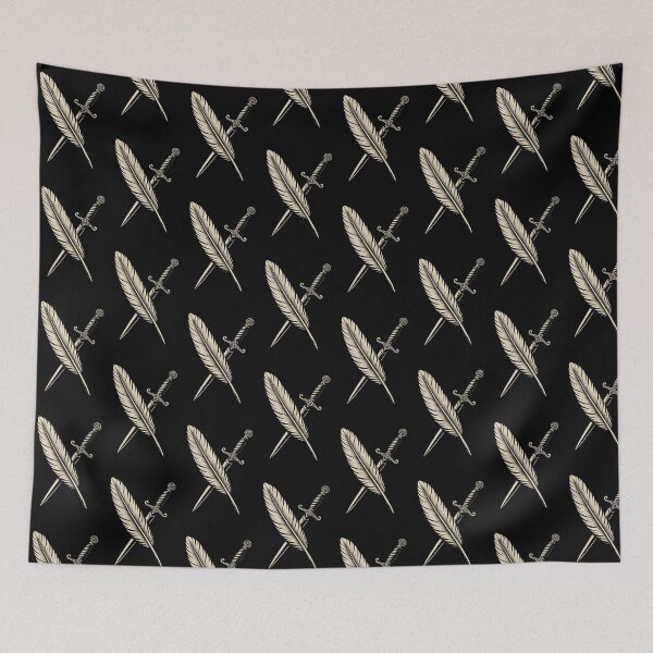 Item preview, Quill and Sword Crossed – Pen is Mightier Than the Sword Design designed and sold by Shoot-The-Moon.