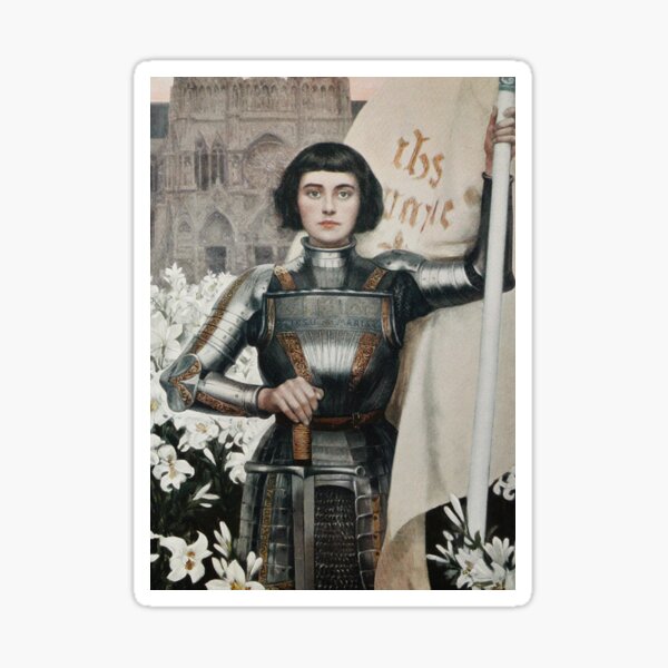 A 1903 engraving of Joan of Arc. Sticker