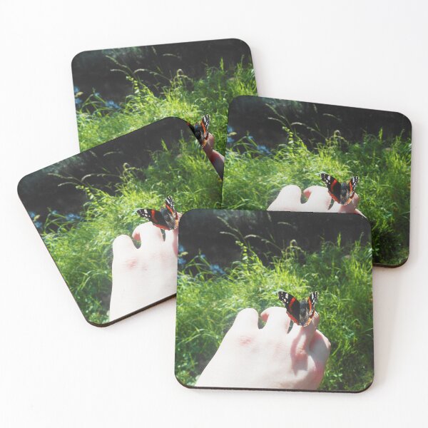 Item preview, Red Admiral landing on my hand designed and sold by Swirling_UniverseShop.
