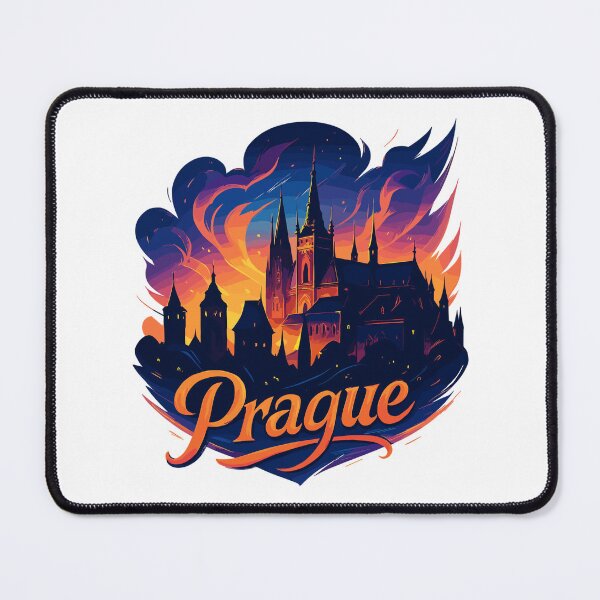Item preview, Prague capital Czech Republic silhouette gift designed and sold by Pineapple-Tree.