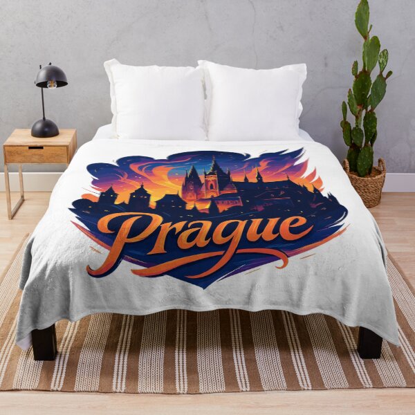 Item preview, Prague capital Czech Republic silhouette gift designed and sold by Pineapple-Tree.