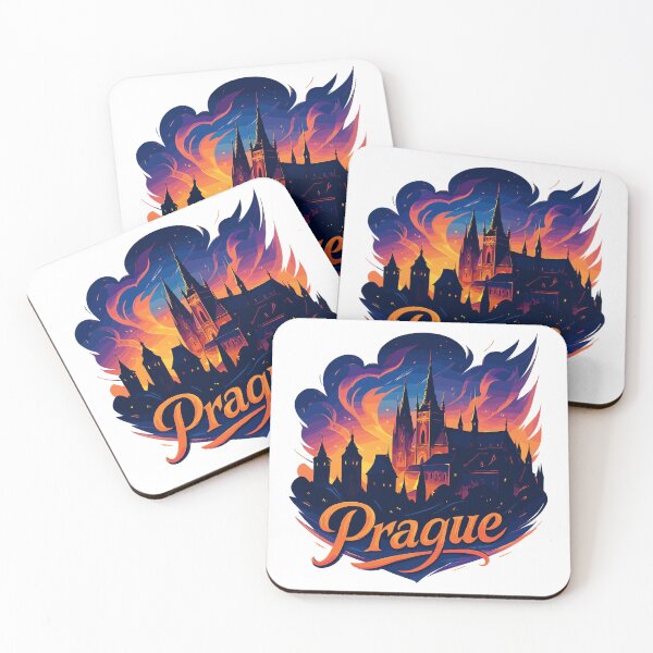 Item preview, Prague capital Czech Republic silhouette gift designed and sold by Pineapple-Tree.