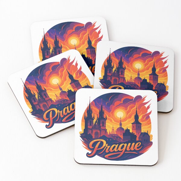 Item preview, Prague capital Czech Republic silhouette gift designed and sold by Pineapple-Tree.