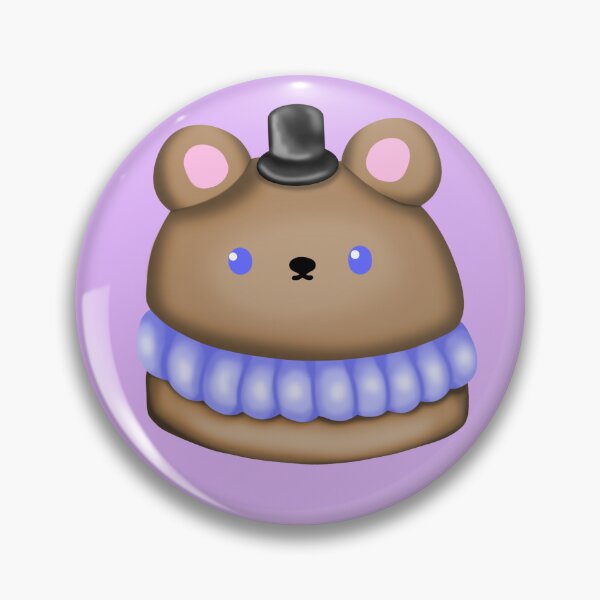 Item preview, a small macaron cake in the shape of a brown bear, with a small black hat on its head designed and sold by katecheerycake.