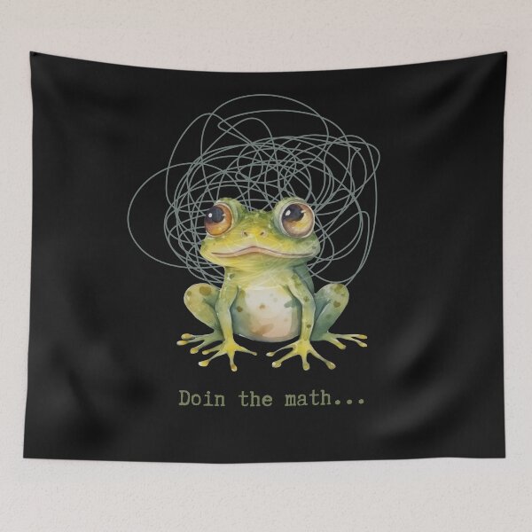 Item preview, Cute Frog doing math designed and sold by XDivineTees.