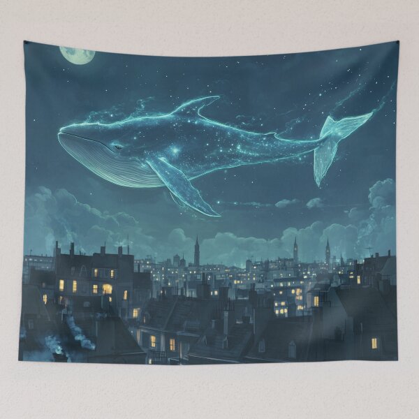 Item preview, Whale Floating Above City designed and sold by Rtymer.
