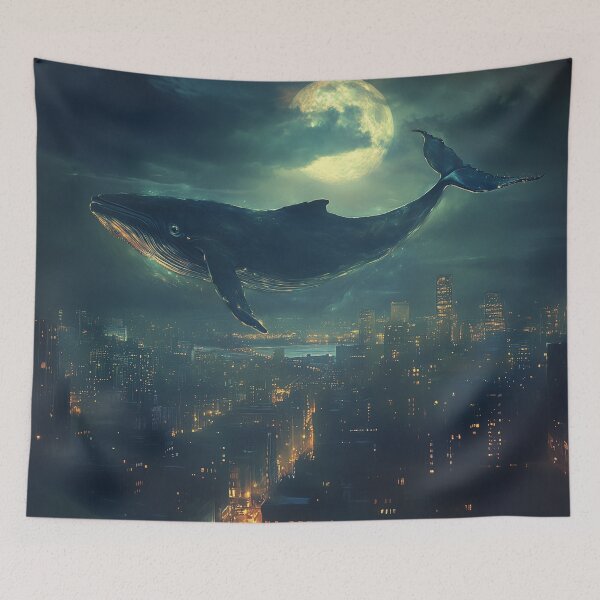 Item preview, Whale Floating Above City designed and sold by Rtymer.