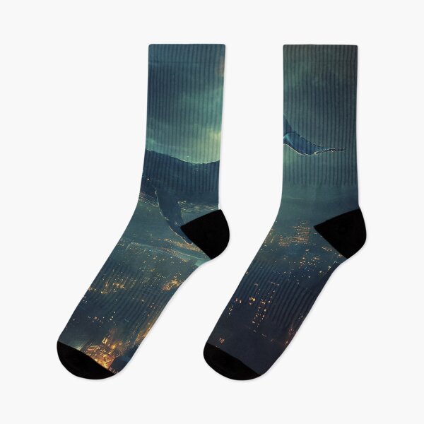 Item preview, Whale Floating Above City designed and sold by Rtymer.