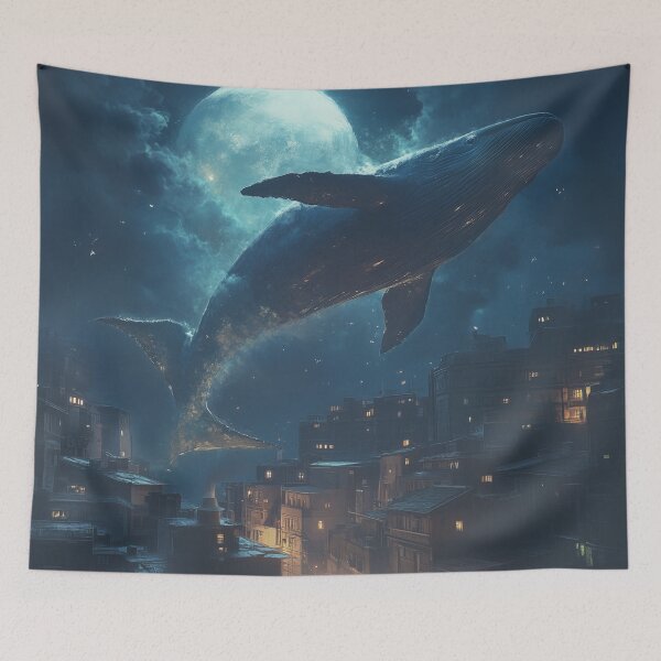 Item preview, Whale Floating Above City designed and sold by Rtymer.