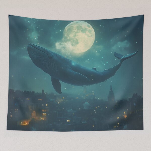 Item preview, Whale Floating Above City designed and sold by Rtymer.
