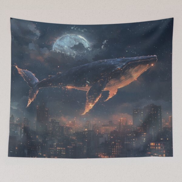 Item preview, Whale Floating Above City designed and sold by Rtymer.