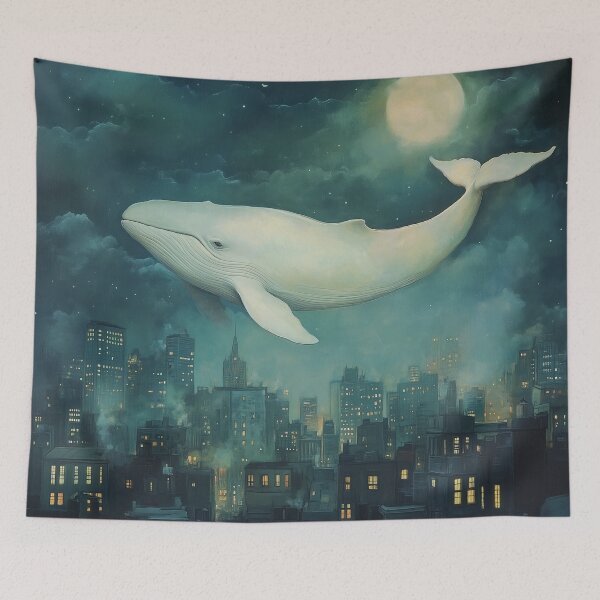Item preview, Whale Floating Above City designed and sold by Rtymer.