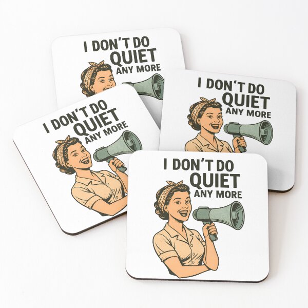 Item preview, I Don’t Do Quiet Any More – Retro Feminist Megaphone Protest Design designed and sold by Shoot-The-Moon.