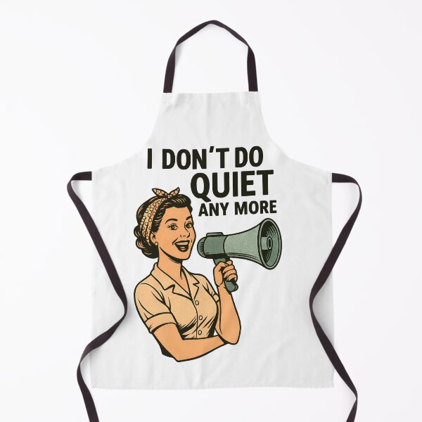 Item preview, I Don’t Do Quiet Any More – Retro Feminist Megaphone Protest Design designed and sold by Shoot-The-Moon.