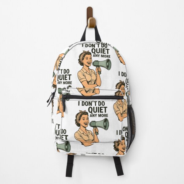 Item preview, I Don’t Do Quiet Any More – Retro Feminist Megaphone Protest Design designed and sold by Shoot-The-Moon.