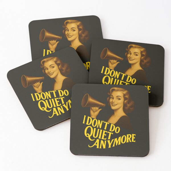 Item preview, I Don’t Do Quiet Anymore – Vintage Feminist Megaphone Design for Bold Voices designed and sold by Shoot-The-Moon.