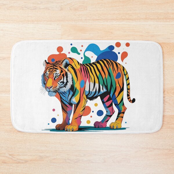 Item preview, Tiger in a Popcorn Jungle Splash! Because when you smell like popcorn, splash like Picasso, and sneak like a pro—it’s only fair your name sounds both classy and slightly snackable. designed and sold by dcohea.