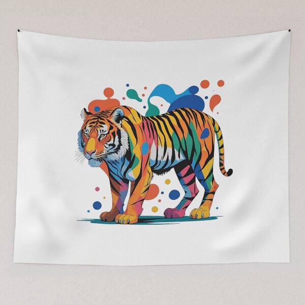 Item preview, Tiger in a Popcorn Jungle Splash! Because when you smell like popcorn, splash like Picasso, and sneak like a pro—it’s only fair your name sounds both classy and slightly snackable. designed and sold by dcohea.