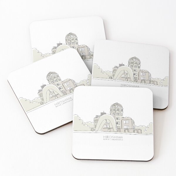 Item preview, Noted Landscapes HIROSHIMA - Simple Line Art designed and sold by store-wasabi.