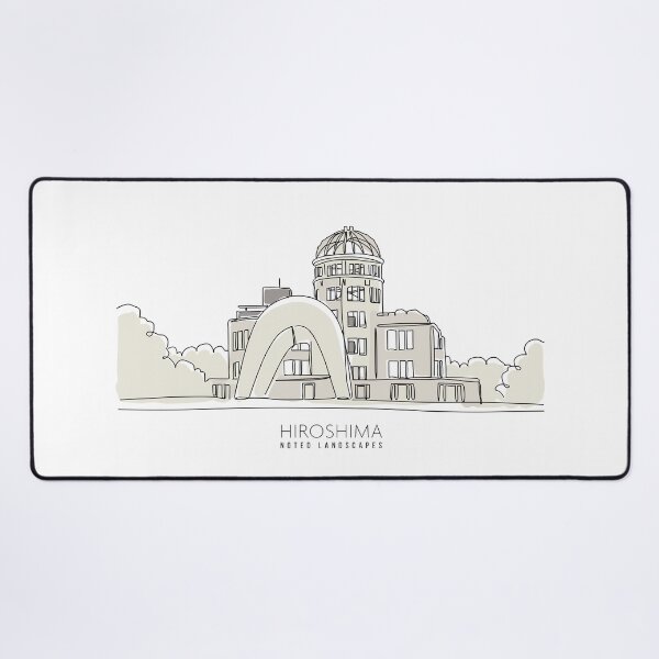 Item preview, Noted Landscapes HIROSHIMA - Simple Line Art designed and sold by store-wasabi.