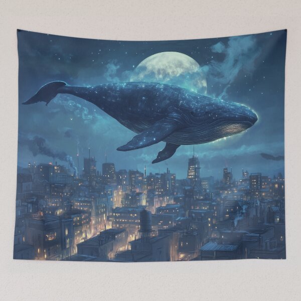 Item preview, Whale Floating Above City designed and sold by Rtymer.
