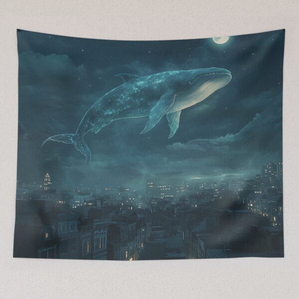 Item preview, Whale Floating Above City designed and sold by Rtymer.