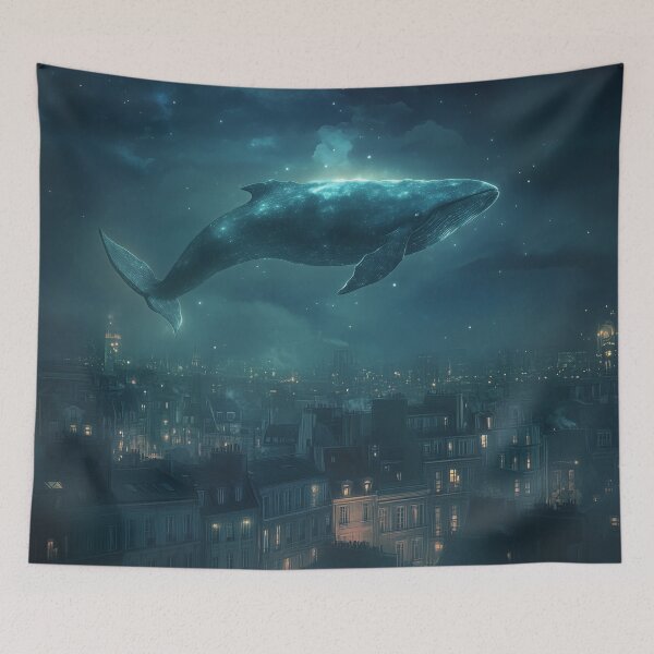 Item preview, Whale Floating Above City designed and sold by Rtymer.