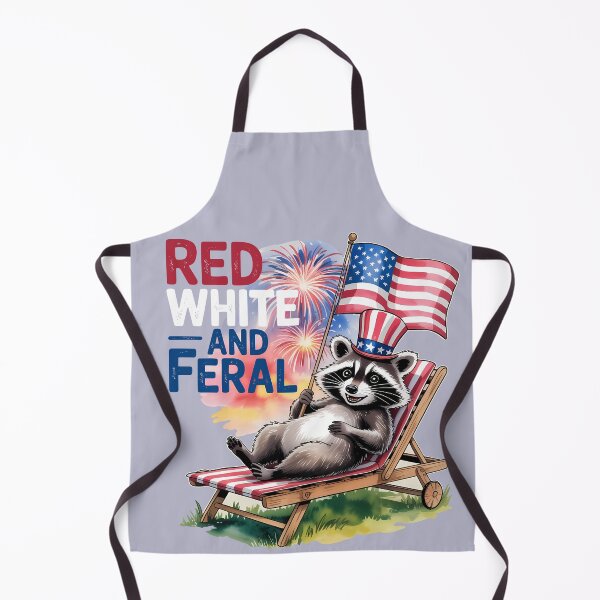 Item preview, Red White And Feral Raccoon designed and sold by KateLeap.