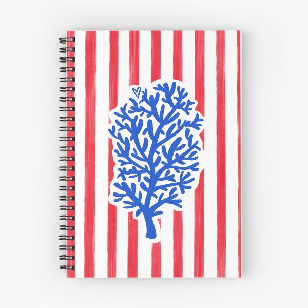 Item preview, Blue coral with red background stripes  designed and sold by dudaoliveira.art.