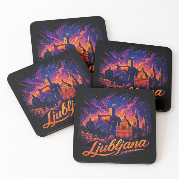 Item preview, Ljubljana capital city of Slovenia silhouette gift designed and sold by Pineapple-Tree.