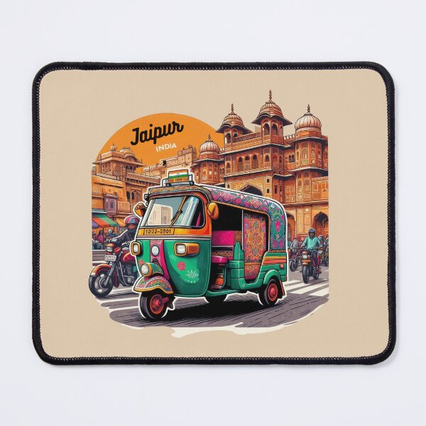 Item preview, Tuk Tuk Ride in Jaipur - Colorful India designed and sold by Myra365Art.