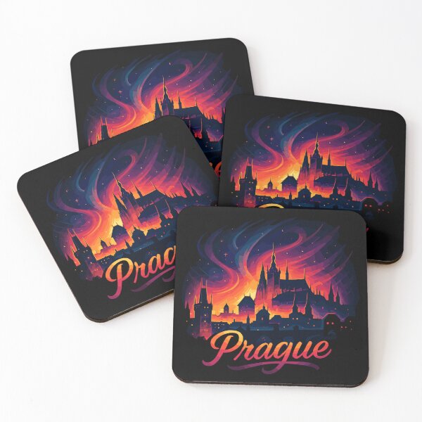 Item preview, Prague capital Czech Republic silhouette gift designed and sold by Pineapple-Tree.