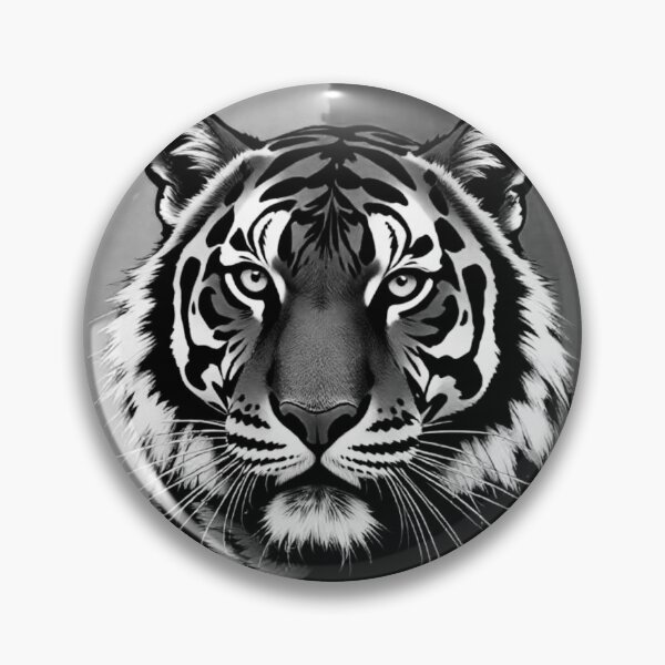 Artikelvorschau, Schwarz-weißes Tigerdesign entworfen und verkauft von Dogandesighn.