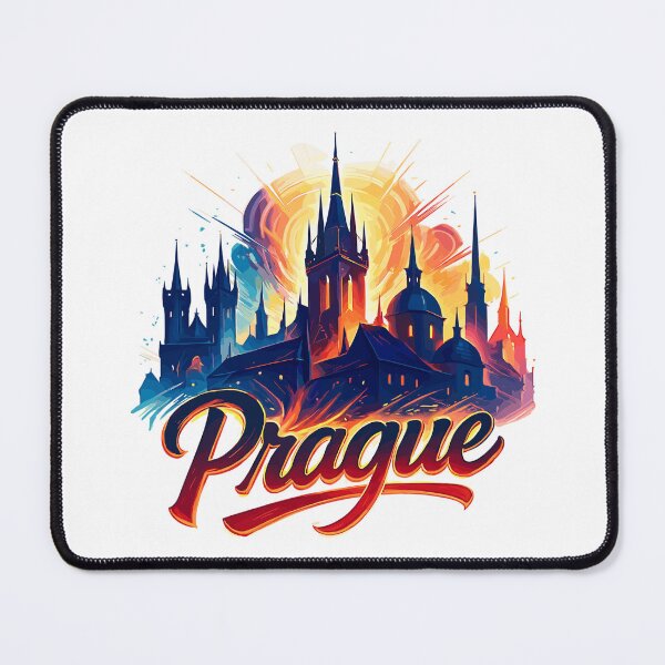 Item preview, Prague capital Czech Republic silhouette gift designed and sold by Pineapple-Tree.