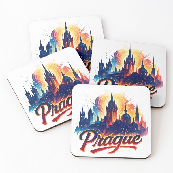 Item preview, Prague capital Czech Republic silhouette gift designed and sold by Pineapple-Tree.
