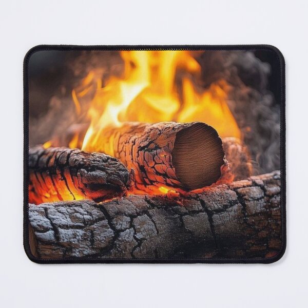 Item preview, Close-Up of Burning Firewood Logs at Campfire Night designed and sold by BestDetailer.