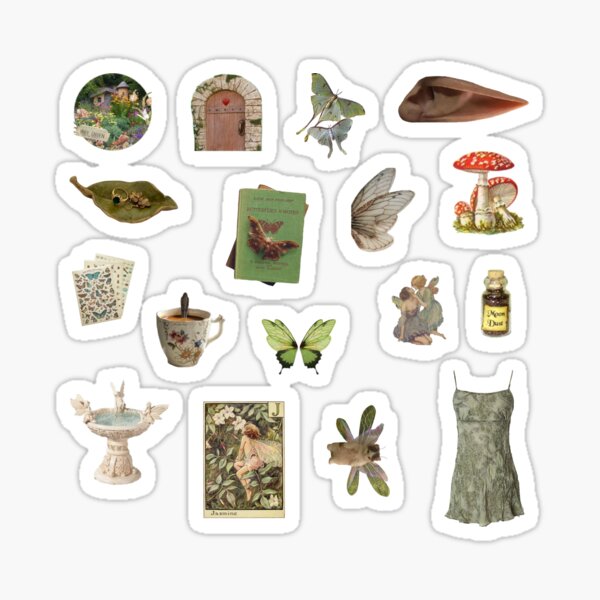 Item preview, fairycore sticker pack designed and sold by madisonscottage.