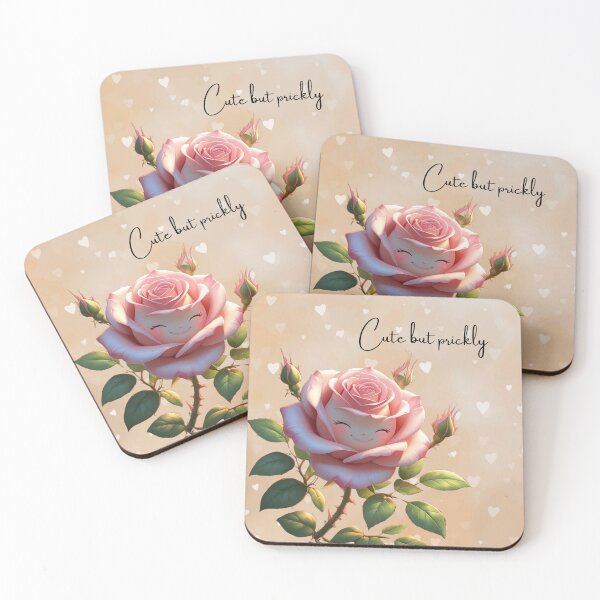 Item preview, Cute but Prickly – Kawaii Rose with Attitude designed and sold by Jane-Phoenix.