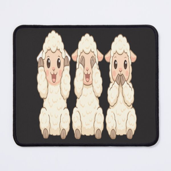 Item preview, See no evil, hear no evil, speak no evil sheep designed and sold by JamesDunican.
