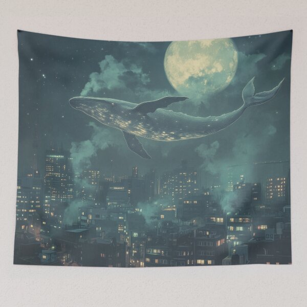 Item preview, Whale Floating Above City designed and sold by Rtymer.
