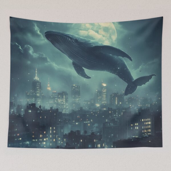 Item preview, Whale Floating Above City designed and sold by Rtymer.