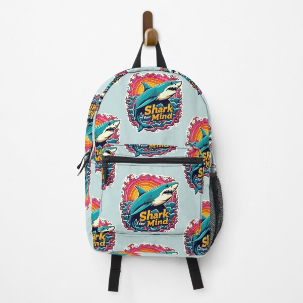 Item preview, Shark Your Mind – Colorful Bold Typographic Shark Design designed and sold by MitaBoo.